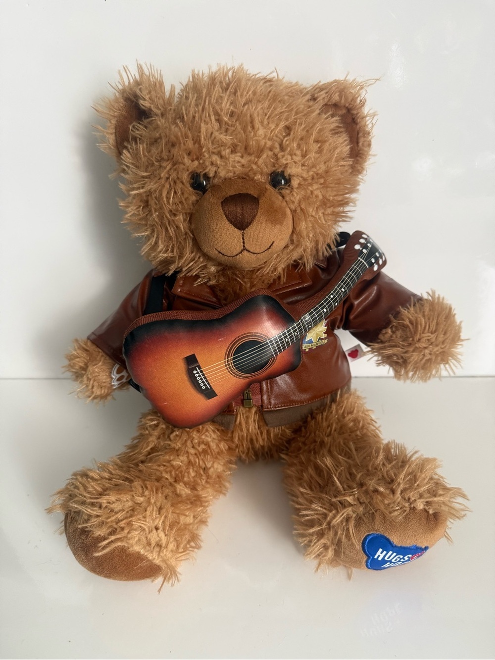 Build A Bear Workshop Hugs N Hope Plush Teddy With Marvel Jacket And Guitar